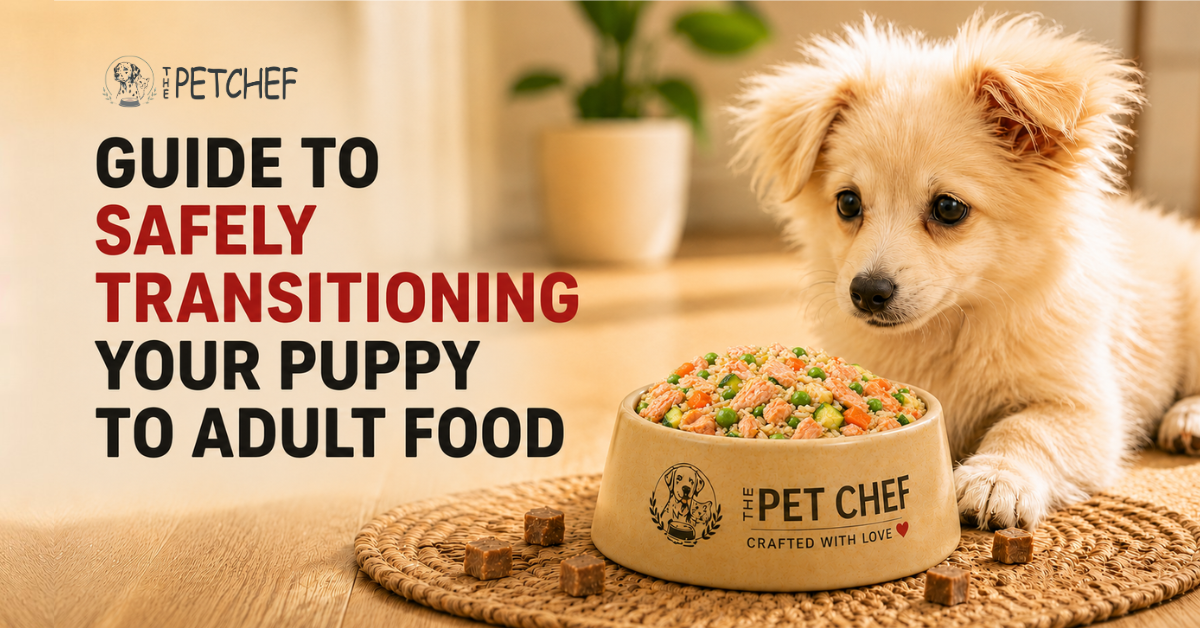 GUIDE TO SAFELY TRANSITIONING YOUR PUPPY TO ADULT FOOD